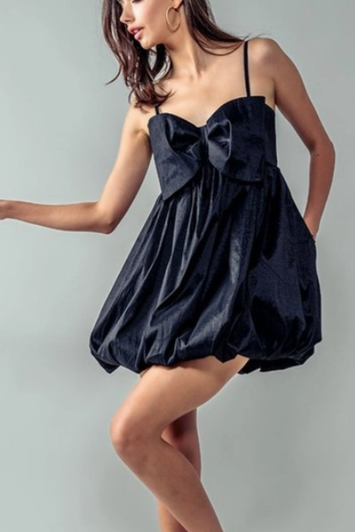 Bow Tie Balloon Mini Dress soapandwaternewport Bow Tie Balloon Mini Dress soapandwaternewport